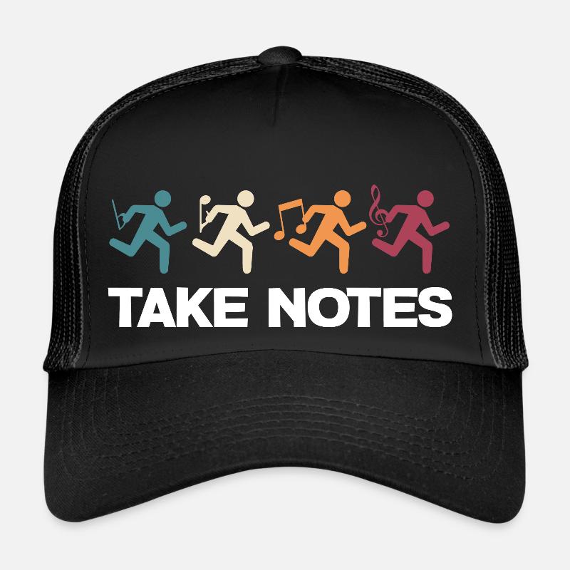 Chœur Choriste Chantant Partitions Treble Clef Casquette trucker 