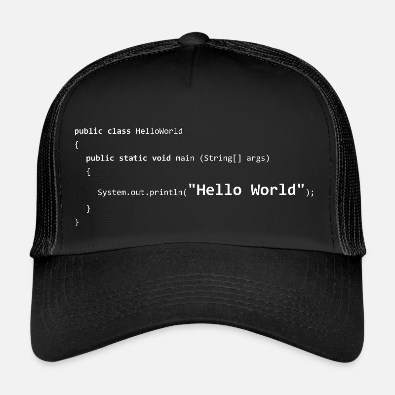 JAVA Hello Monde Casquette trucker 