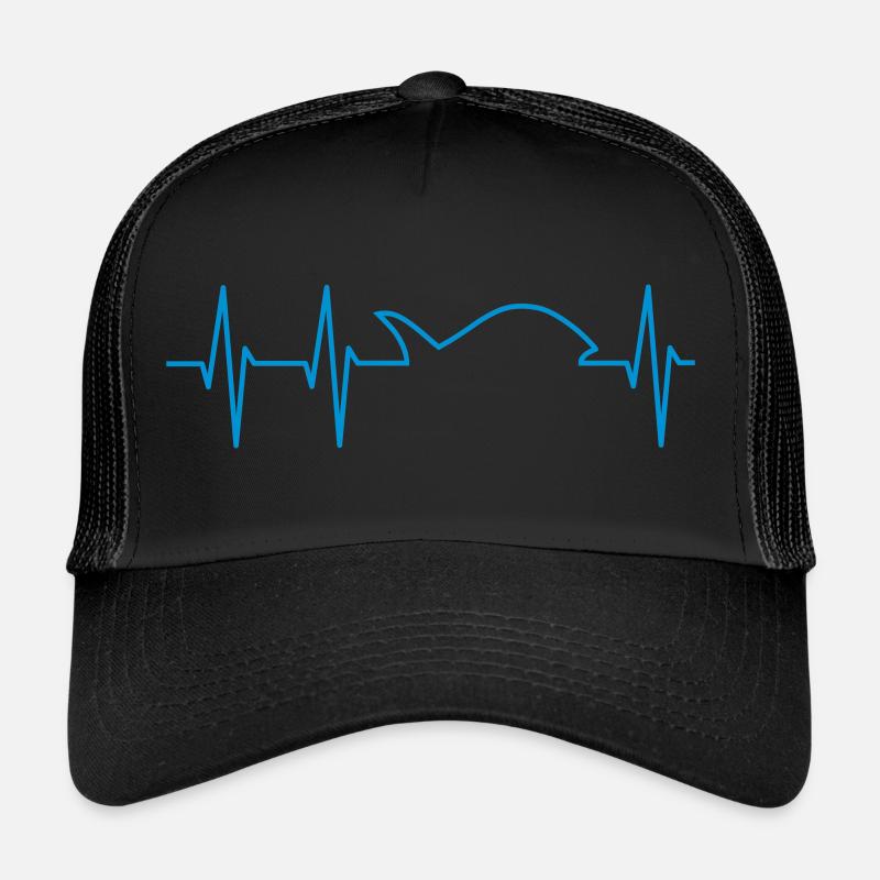 Électrocardiogramme avec un poisson Casquette trucker 