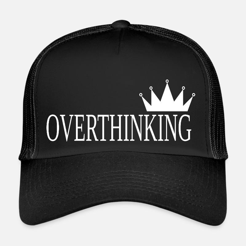 OVERTHINKING - Trucker Cap - Schwarz/Schwarz