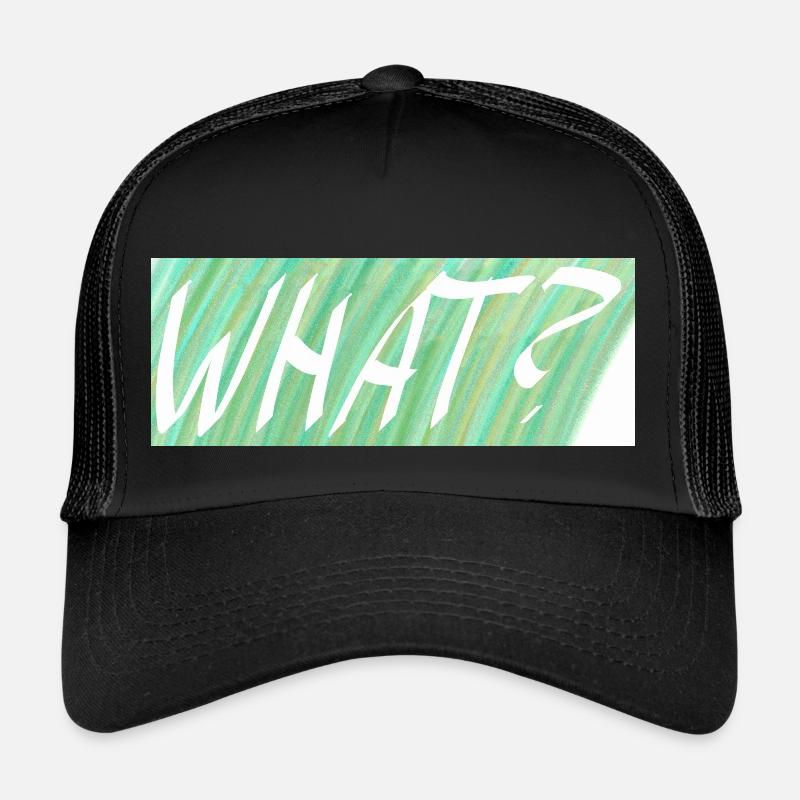 WHAT? Green gradient Trucker Cap