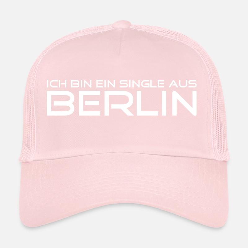Ich bin ein Single aus Berlin - Weiss Trucker Cap