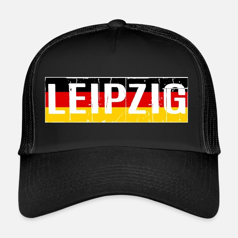 LEIPZIG DRAPEAU DE L’ALLEMAGNE DRAPEAU ALLEMAGNE Casquette trucker 