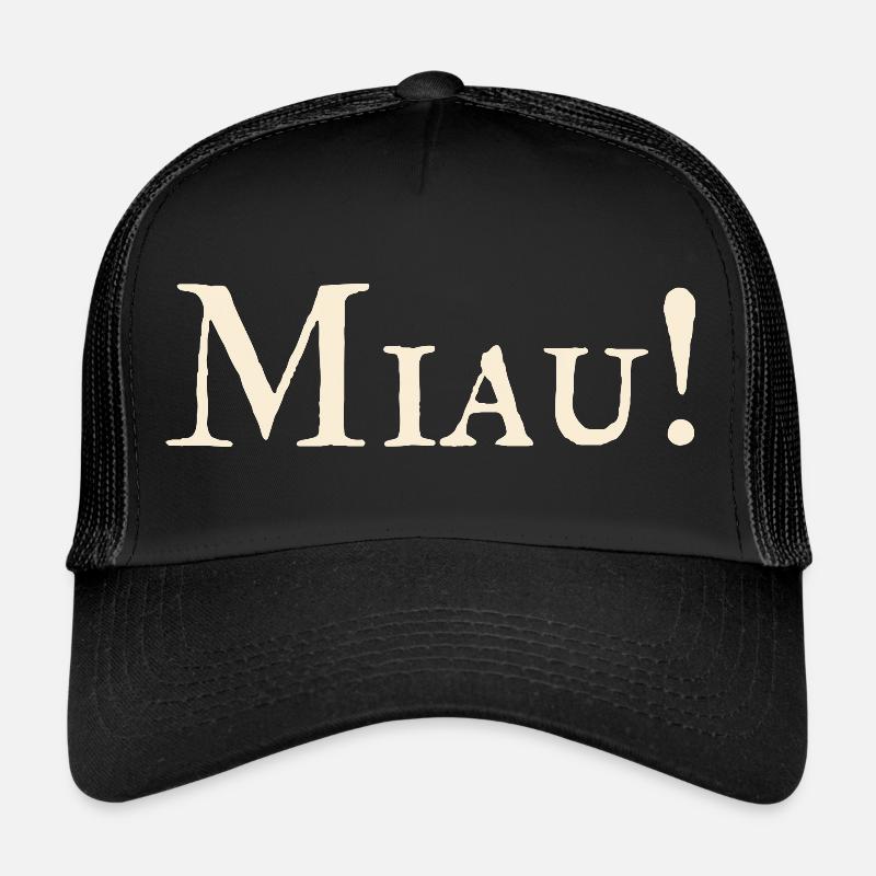 Miau ! - Trucker Cap - Schwarz/Schwarz