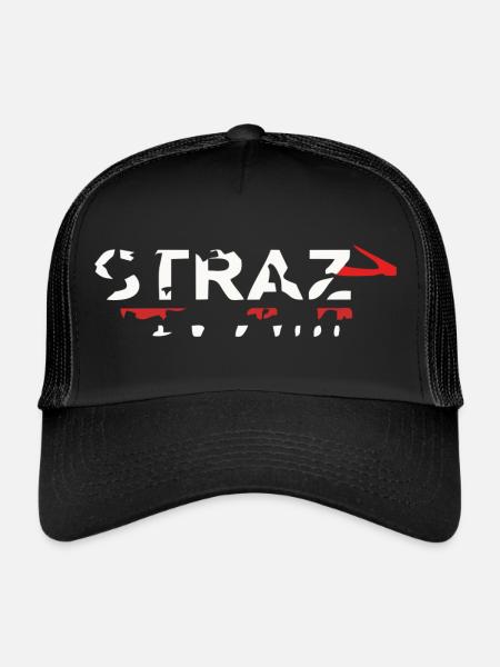 Strazak Feuerwehr STRAZ ! - Trucker Cap - Schwarz/Schwarz