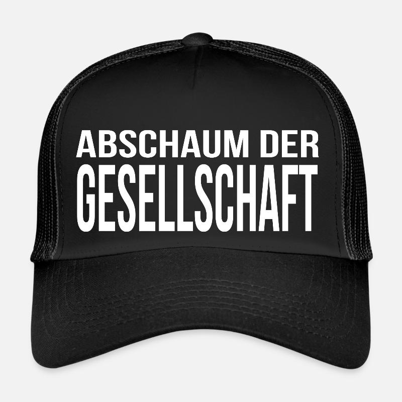 Abschaum - Trucker Cap - Schwarz/Schwarz