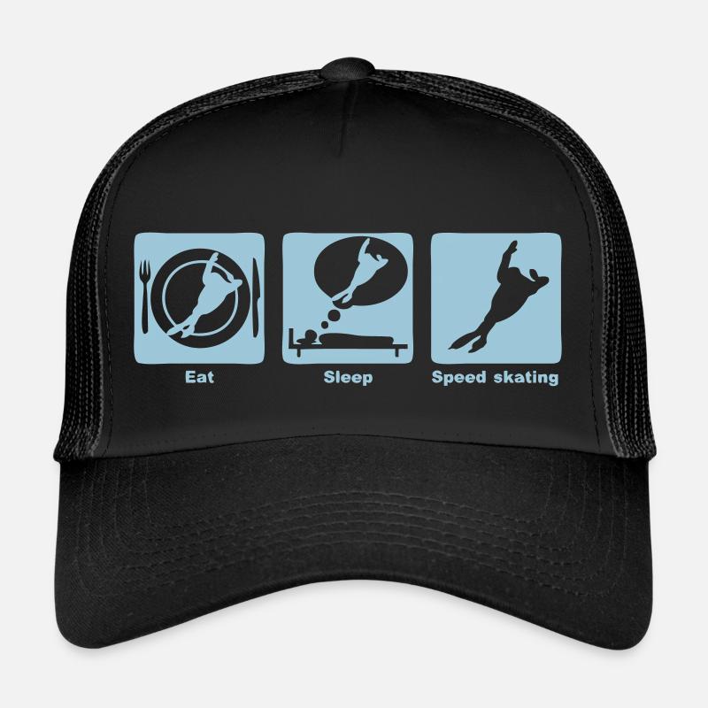 speed skating eat sleep play Casquette trucker 