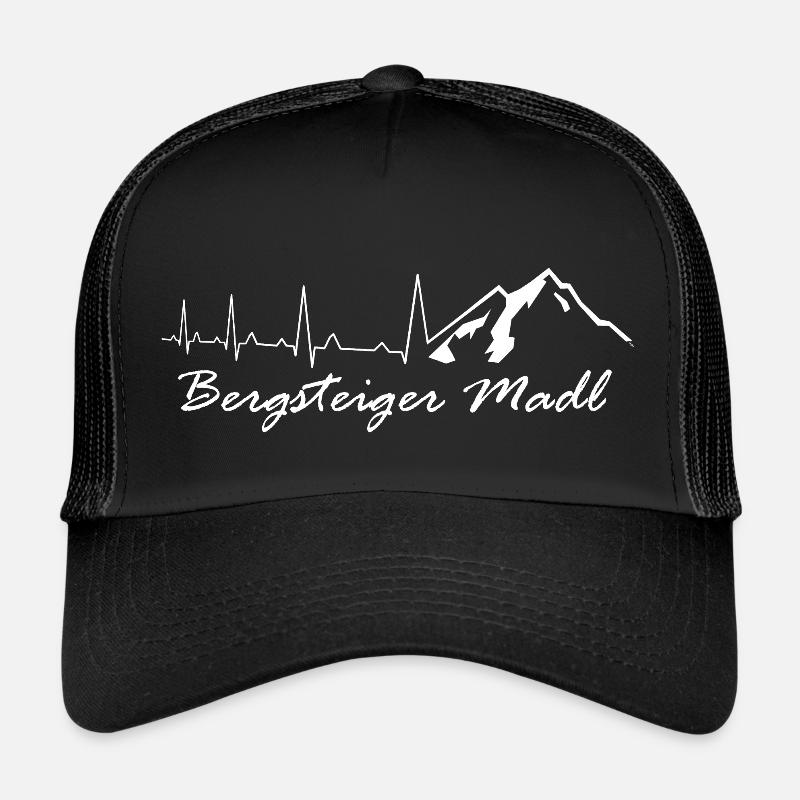 Bergsteiger Madl - Trucker Cap - Schwarz/Schwarz