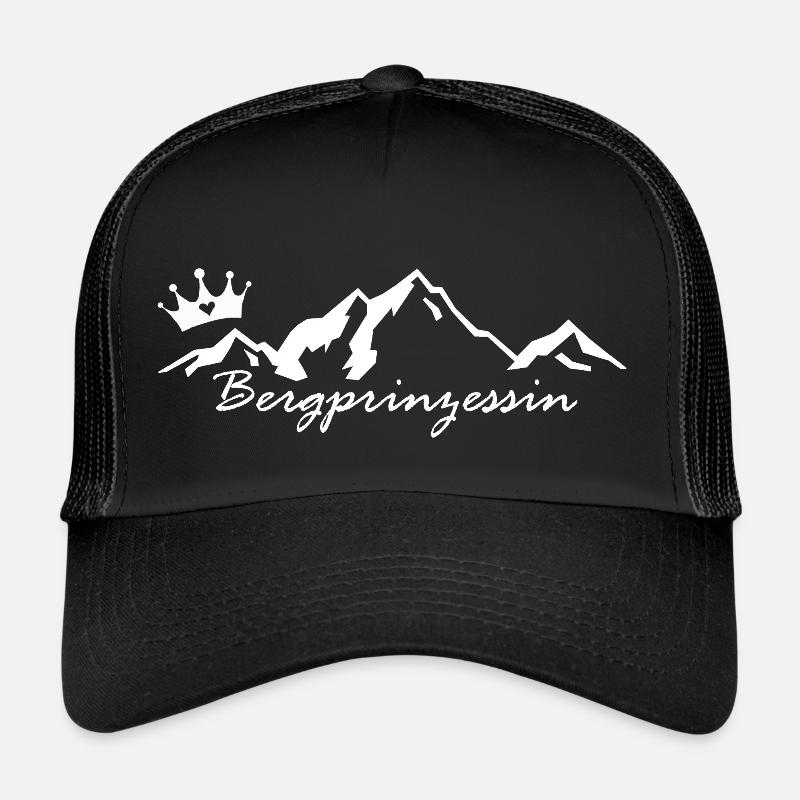 Bergprinzessin Krone - Trucker Cap - Schwarz/Schwarz
