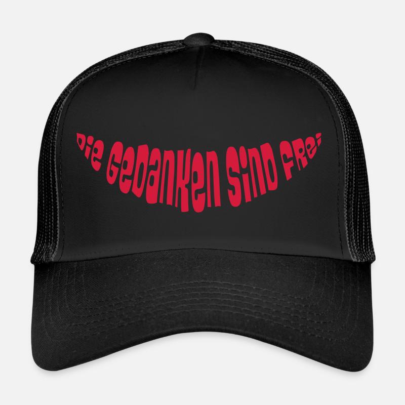 Gedanken sind frei - Trucker Cap - Schwarz/Schwarz