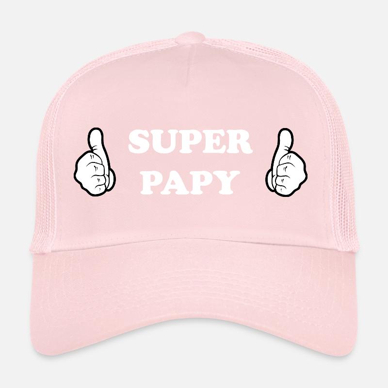 SUPER PAPY - BLANC Casquette trucker 