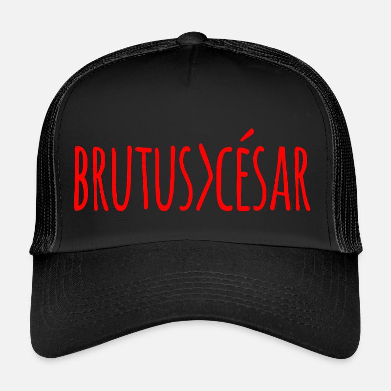 Brutus>César Brutus supérieur à César (rouge) Casquette trucker 
