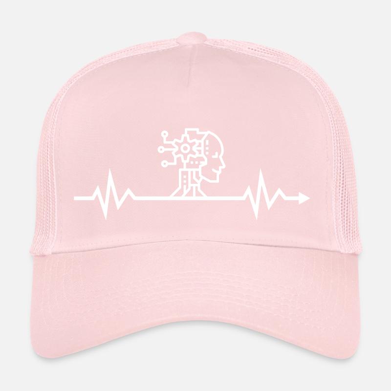 Herzschlag Künstliche Intelligenz Roboter Humanoid Trucker Cap