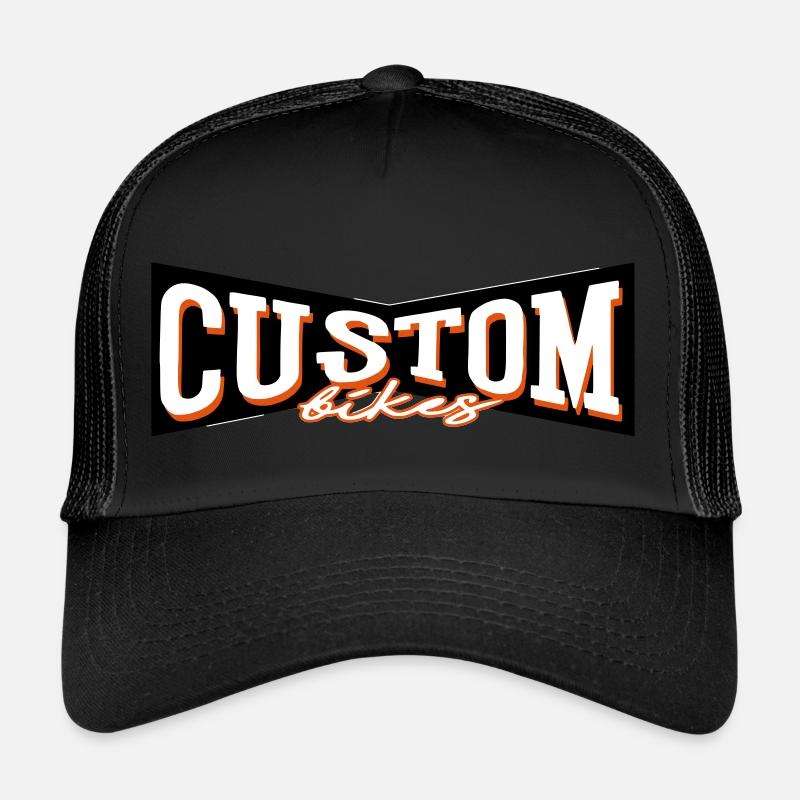 custom bikes biker bobber chopper tuner sticker Casquette trucker 