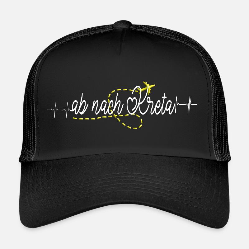 EKG ab nach Kreta Flugzeug Trucker Cap
