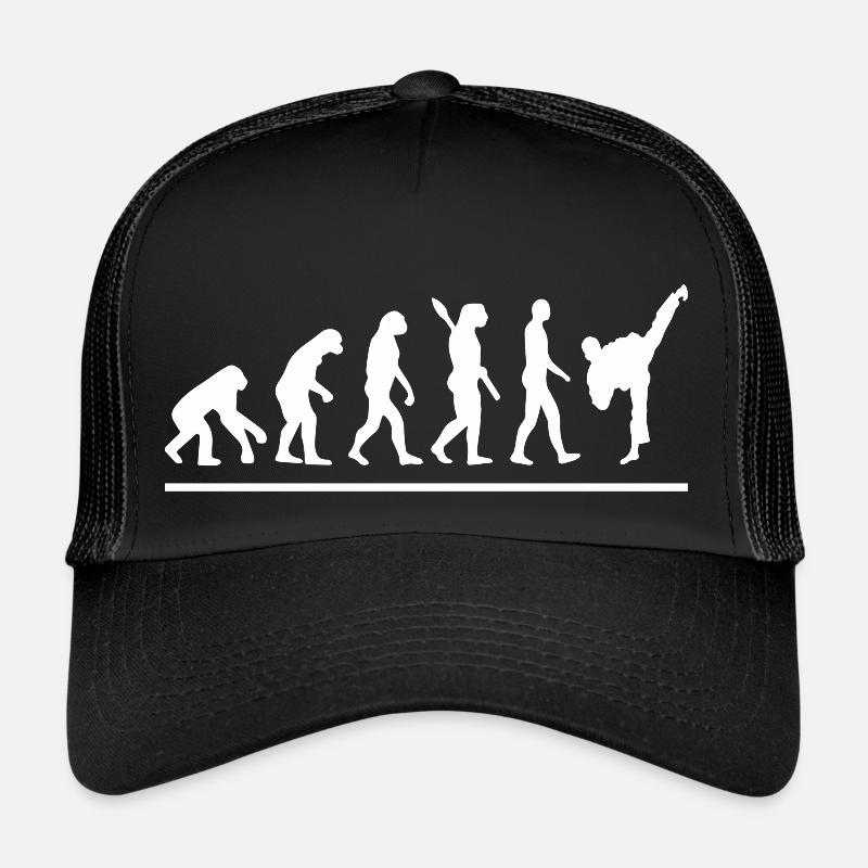 Évolution karaté - Casquette trucker  - noir/noir