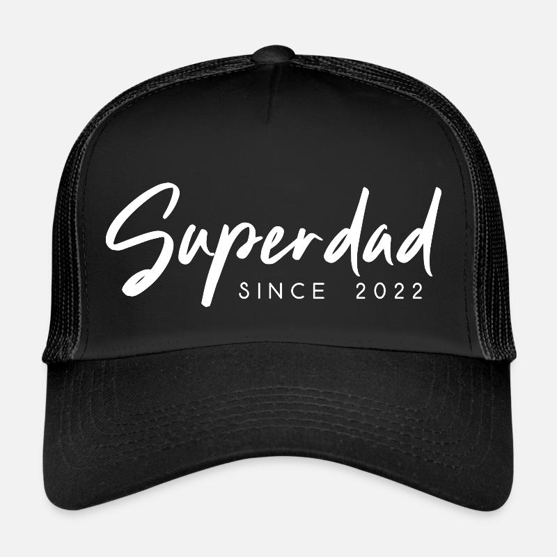 Superdad Papa since 2022 Sort Casquette trucker 