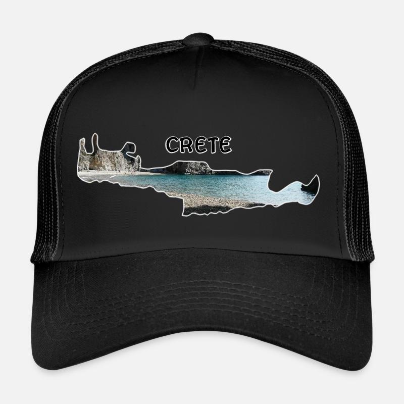 Crete Crète Île Map Casquette trucker 