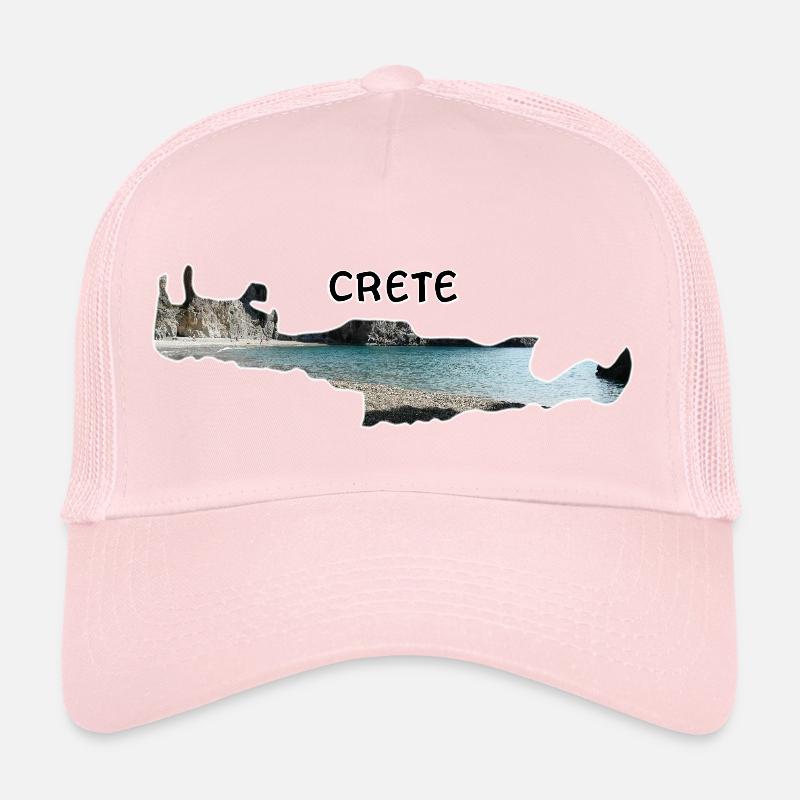 Crete Crète Île Map Casquette trucker 