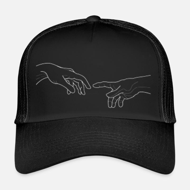 main dans la main - Casquette trucker  - noir/noir