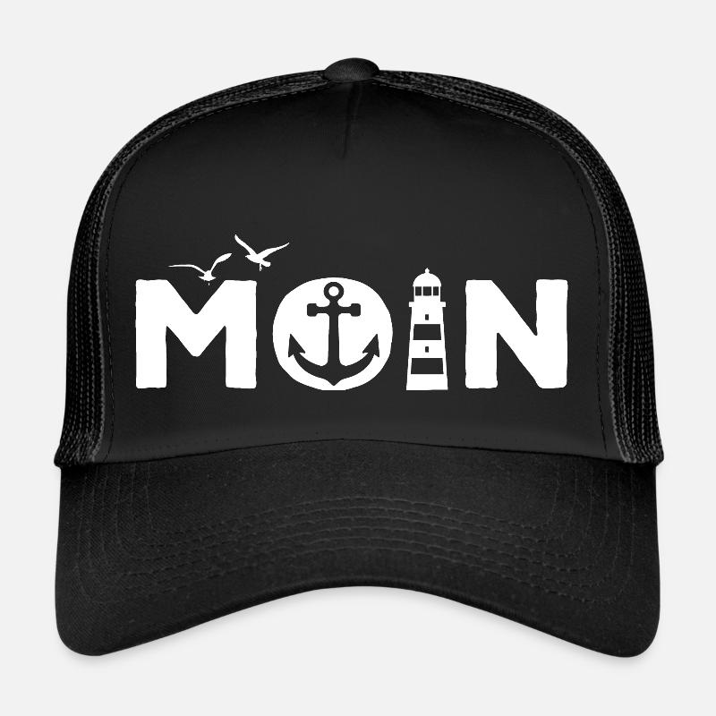 Moin Leuchtturm Anker Möwen Trucker Cap