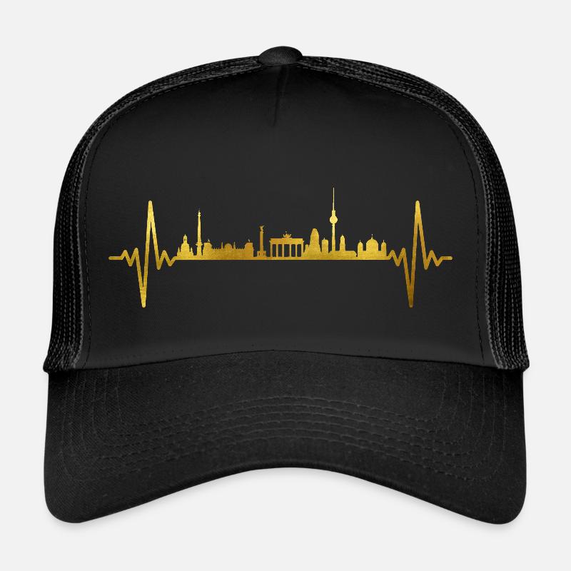 Berlin Skyline Heartbeat Trucker Cap