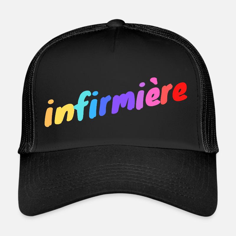 Infirmière (multicolore) - Casquette trucker - noir/noir