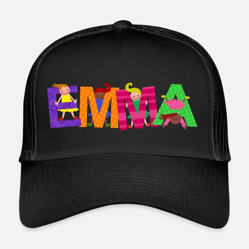 Emma - Trucker Cap - Schwarz/Schwarz