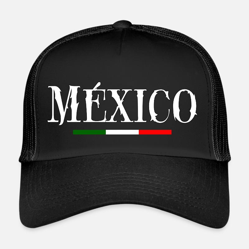 México - Casquette trucker  - noir/noir