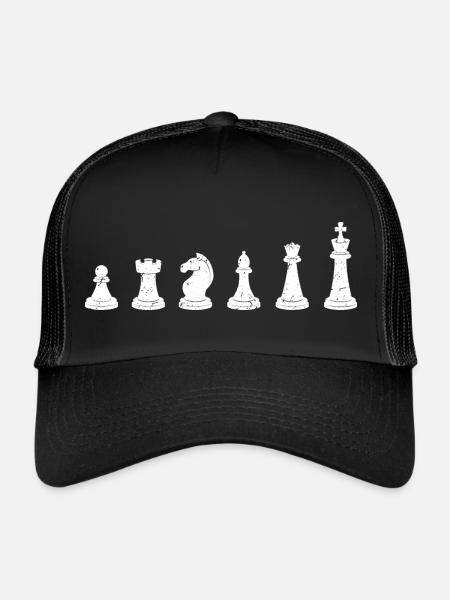 Jeu d’échecs Joueurs d’échecs Chess - Casquette trucker  - noir/noir - Devant