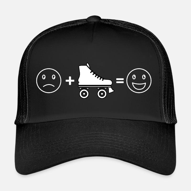 Roller Skates funny smile - Roller Skating Trucker Cap