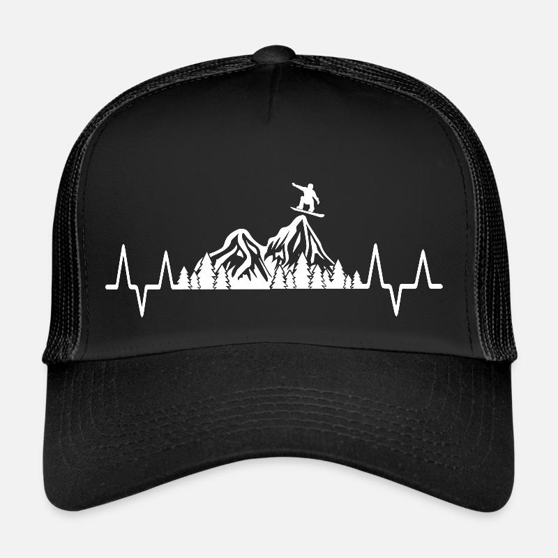 Snowboard Snowboarder - Trucker Cap - Schwarz/Schwarz