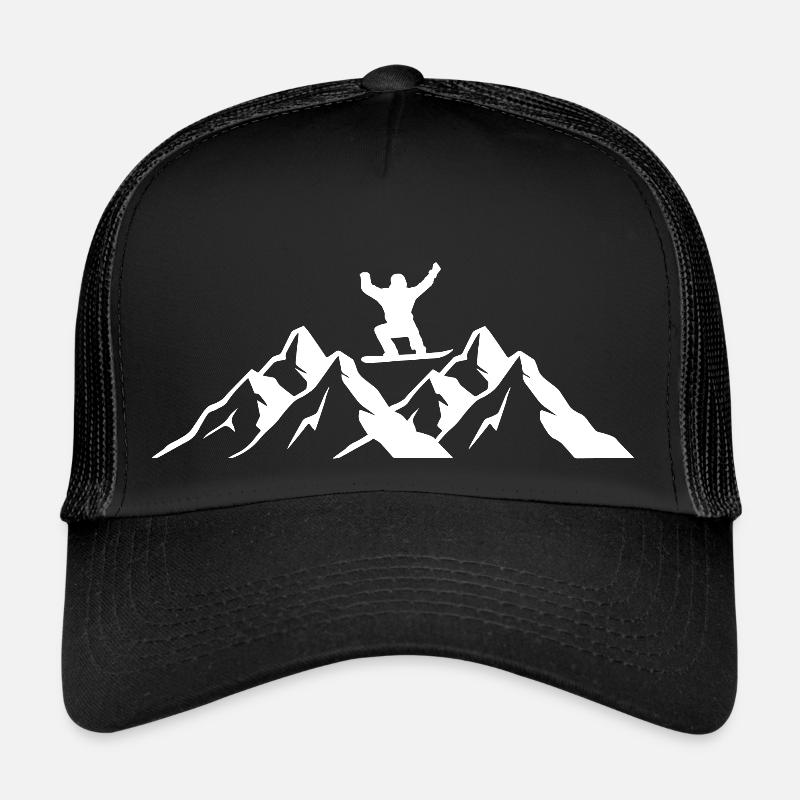 Snowboard Snowboarder - Trucker Cap - Schwarz/Schwarz