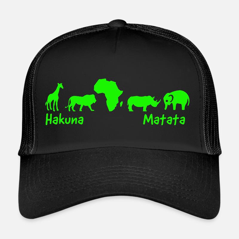 Afrika - Trucker Cap - Schwarz/Schwarz