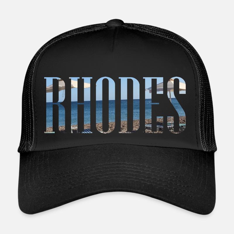Rhodes Vacances avec Plage Grèce - Casquette trucker  - noir/noir