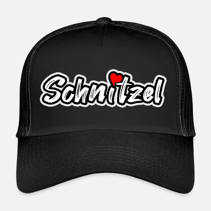 Schnitzel mit Herz - Trucker Cap - Schwarz/Schwarz