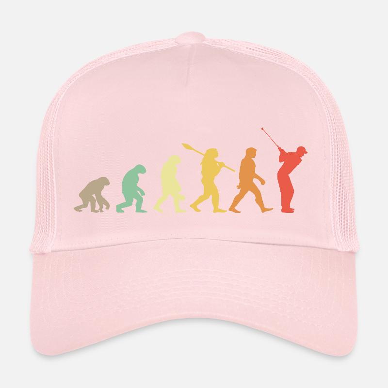 Golf Evolution Retro Gift For Golfers Trucker Cap