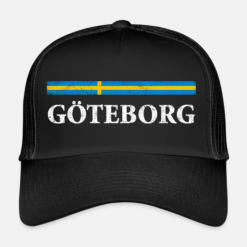 Göteborg - Trucker Cap - Schwarz/Schwarz