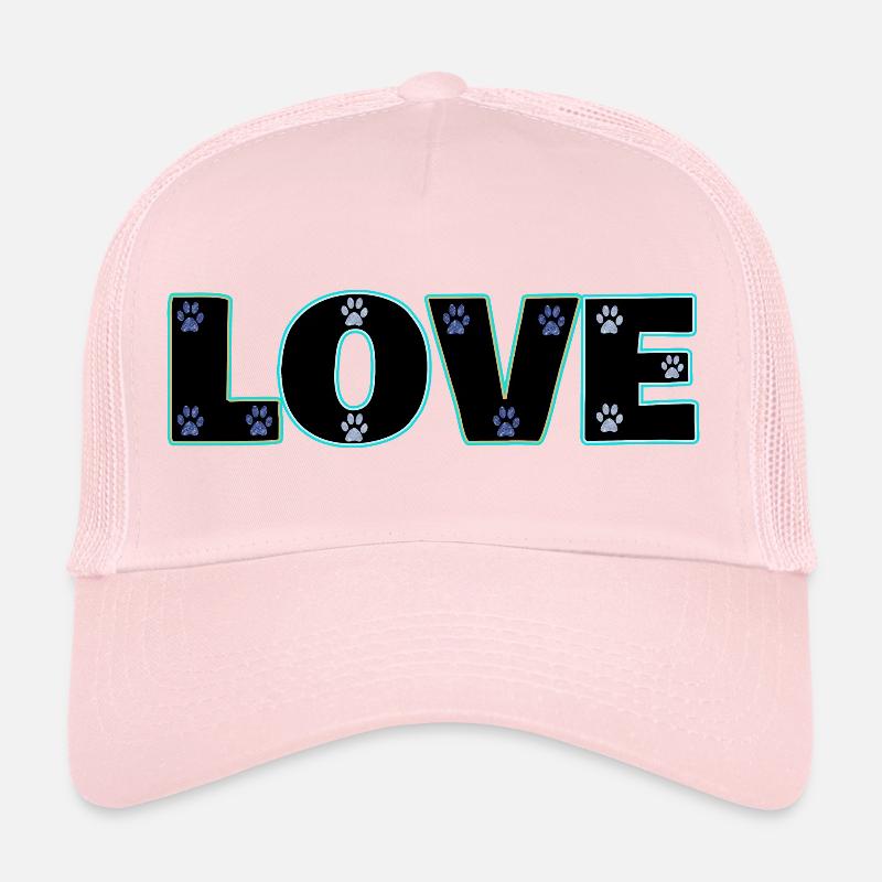 Amour pattes de chat bleu Casquette trucker 