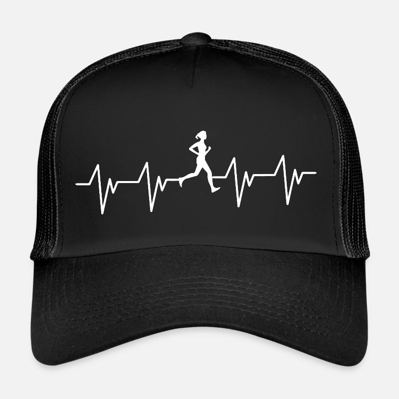 Marathon Running Run jogging - Casquette trucker  - noir/noir