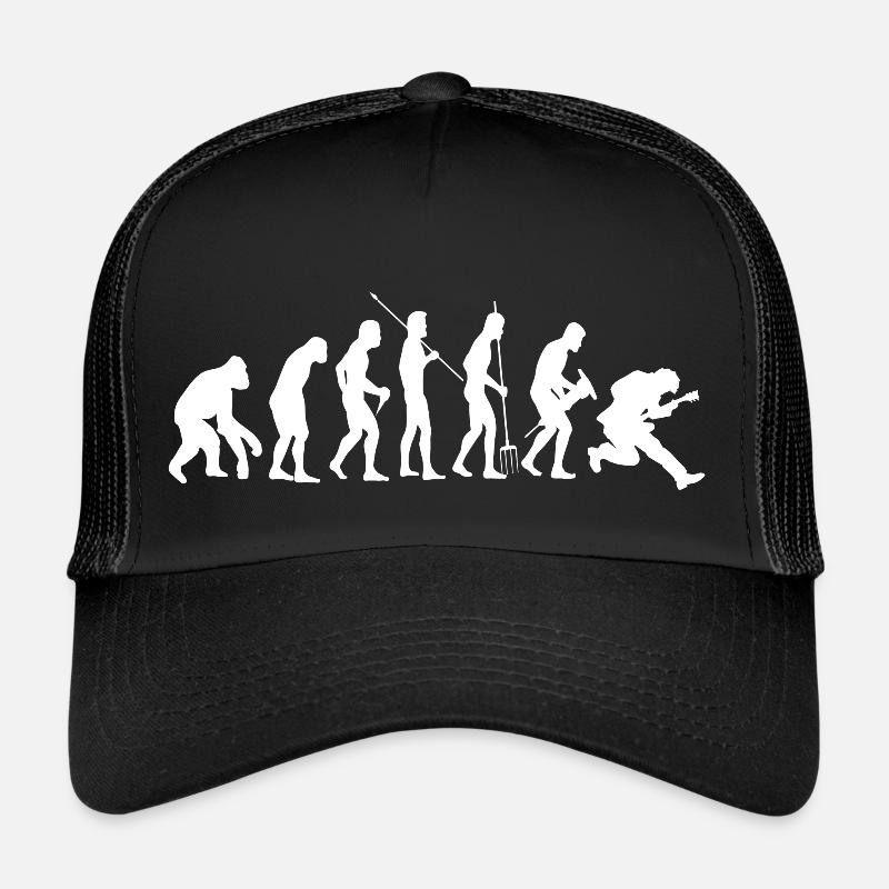 Guitarist Band Guitar Evolution Guitarist Music Trucker Cap