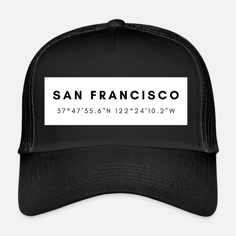 San Francisco Souvenirs - Trucker Cap - Schwarz/Schwarz