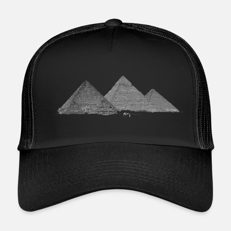 Die Pyramiden von Gizeh - Trucker Cap - Schwarz/Schwarz