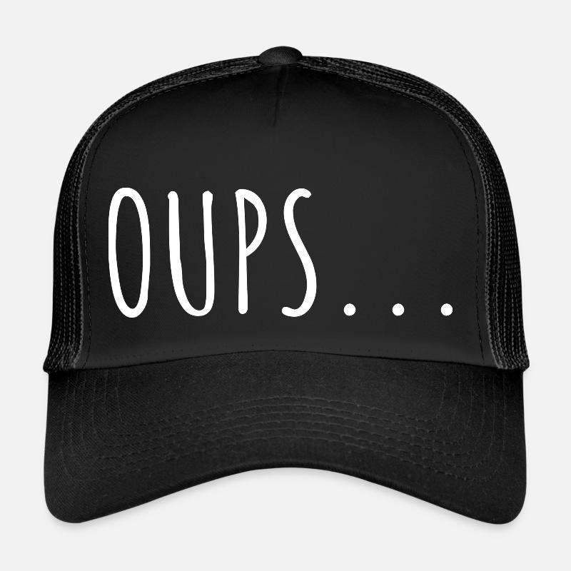 OUPS... - Casquette trucker  - noir/noir
