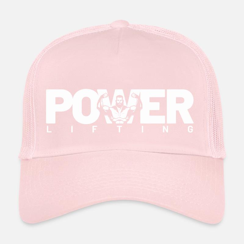 power lifting white Trucker Cap