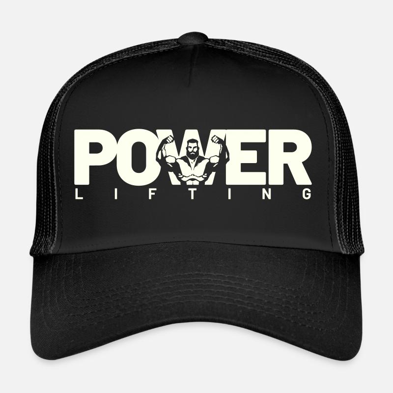 power lifting white Trucker Cap