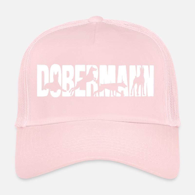 Dobermann Silhouette lettering Trucker Cap