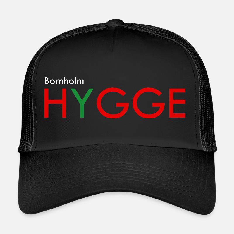 hygge bornholm - Trucker Cap - Schwarz/Schwarz