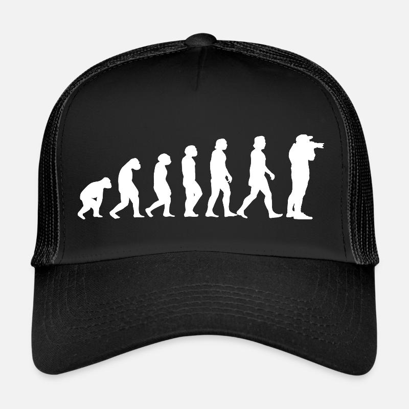 Photographes Evolution Caméra Photographie drôle Casquette trucker 