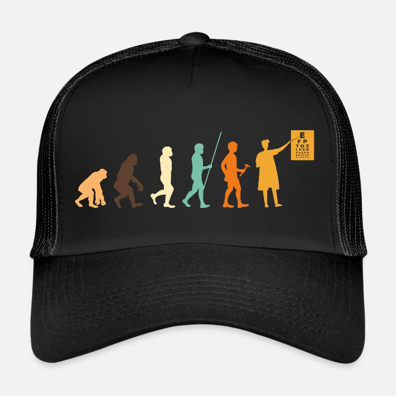 Optométriste Opticien Optométrie Ophtalmologiste - Casquette trucker  - noir/noir
